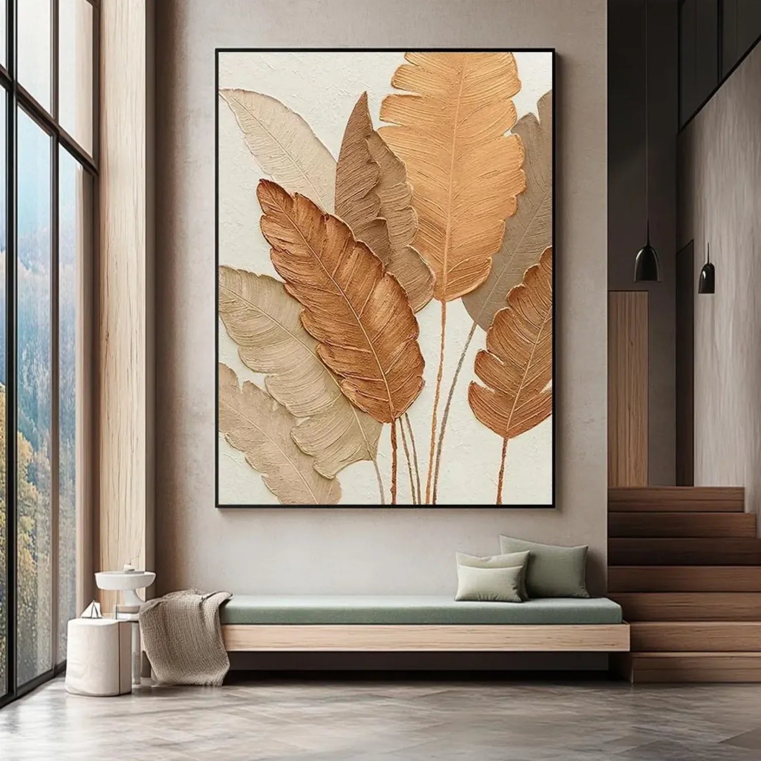 Flower & Tree Abstract Textured Wall Art #FT103