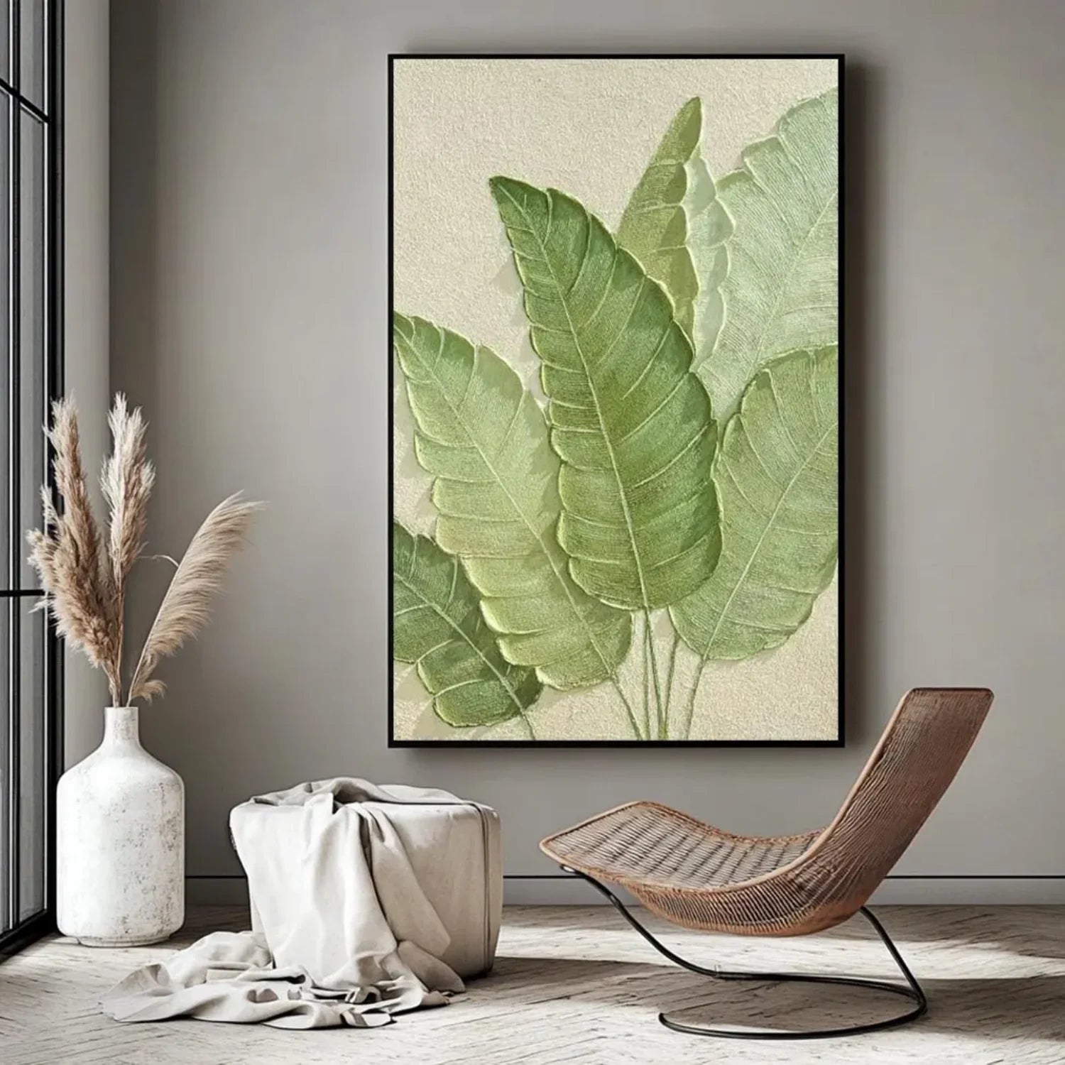 Flower & Tree Abstract Textured Wall Art #FT102