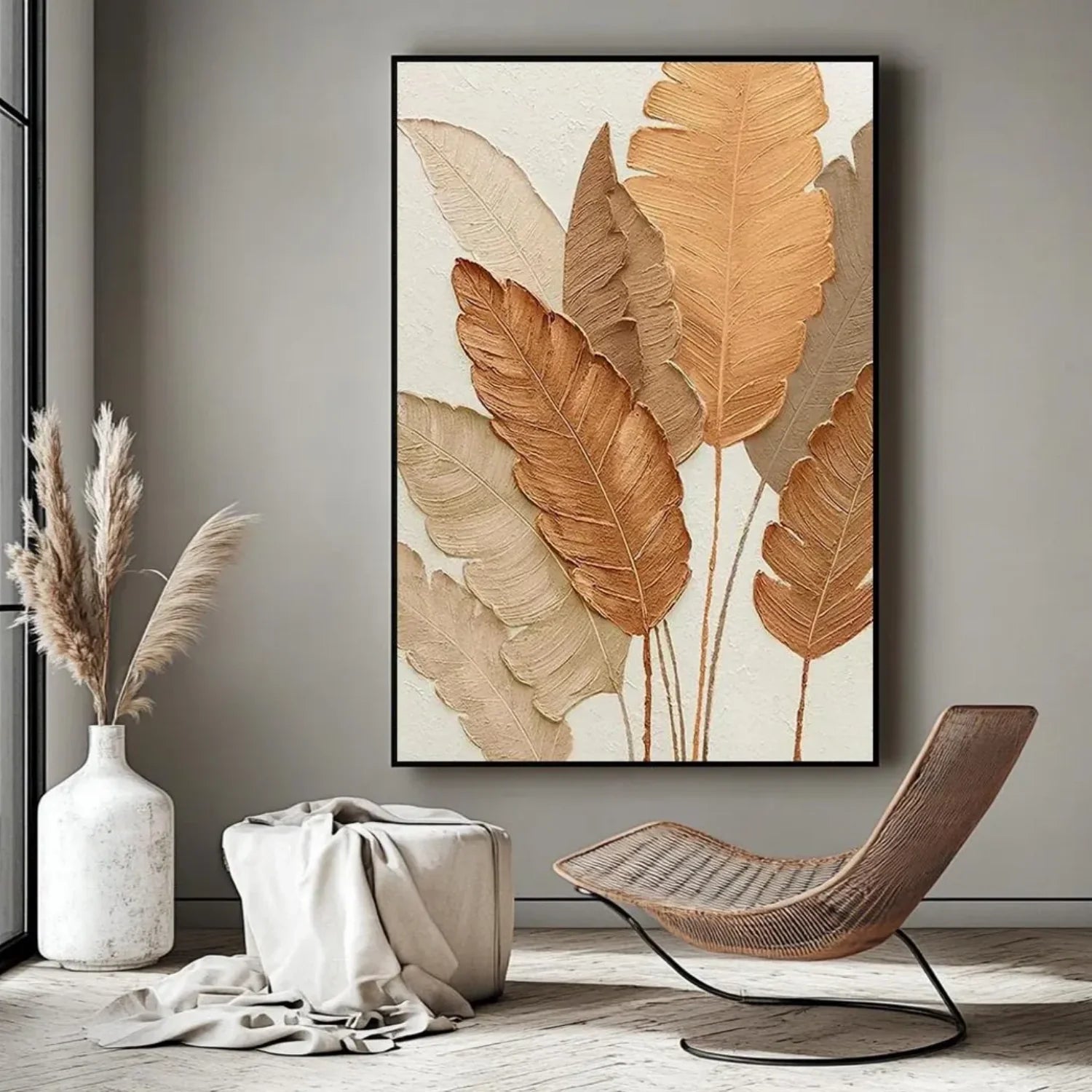 Flower & Tree Abstract Textured Wall Art #FT103