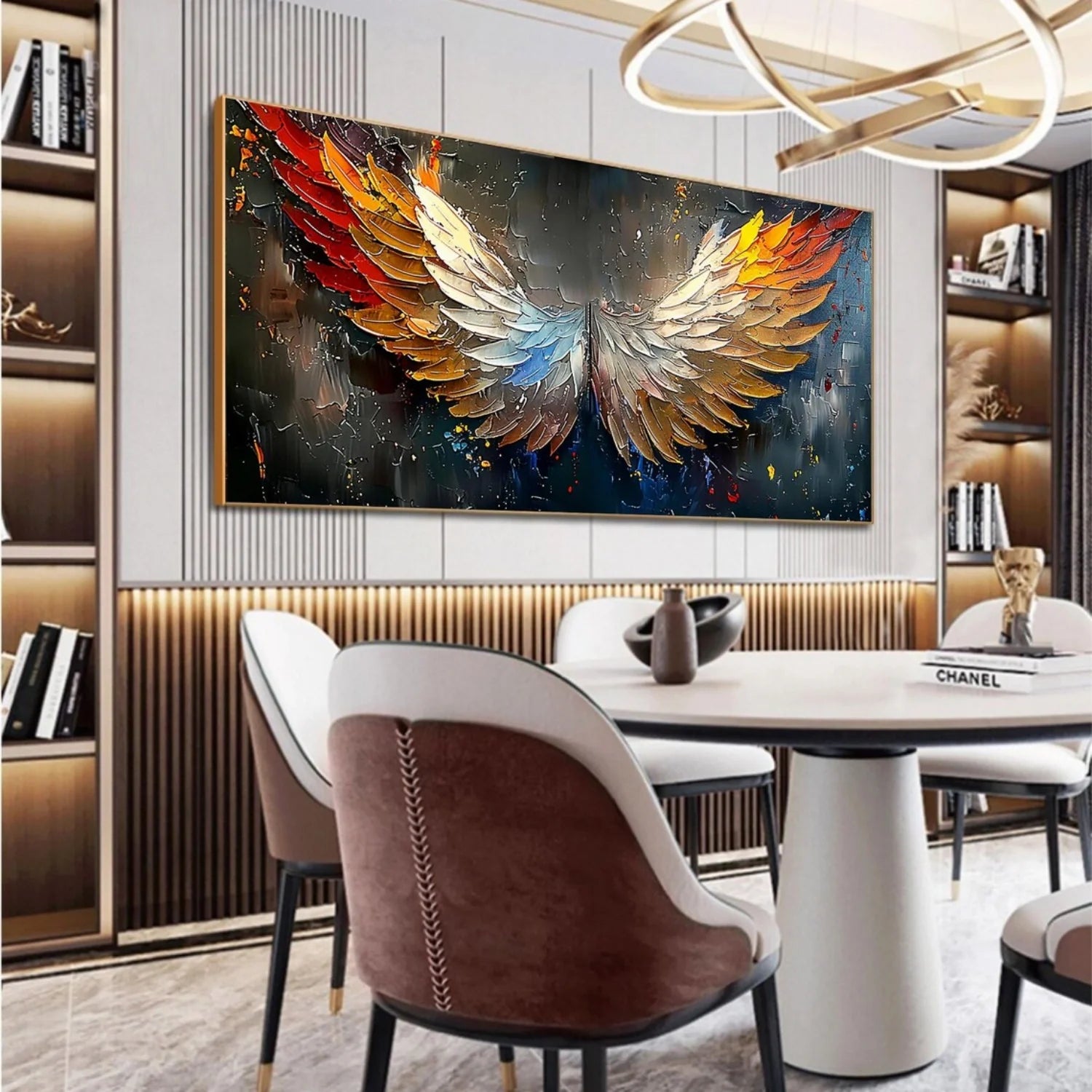 Abstract Angel Wing Textured Painting #AB053
