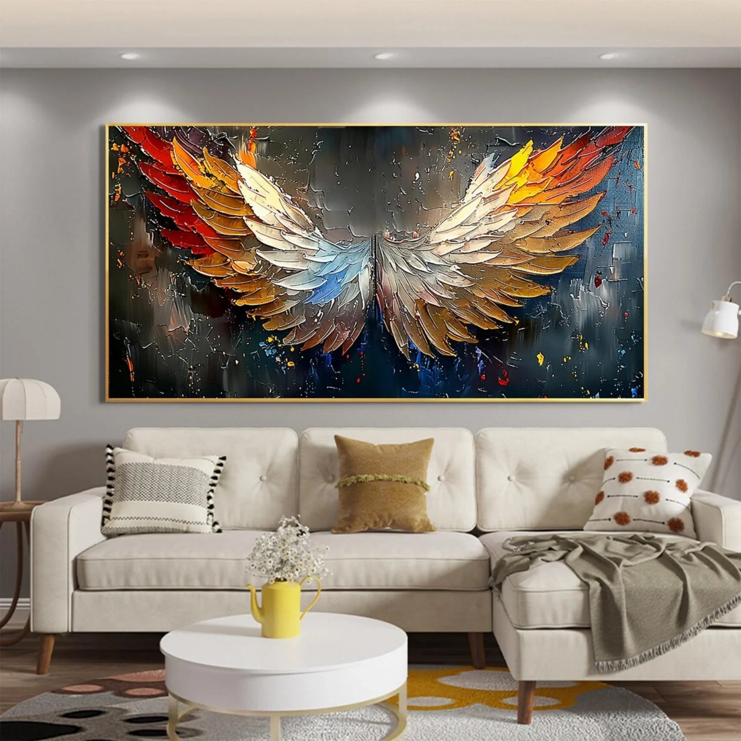 Abstract Angel Wing Textured Painting #AB053