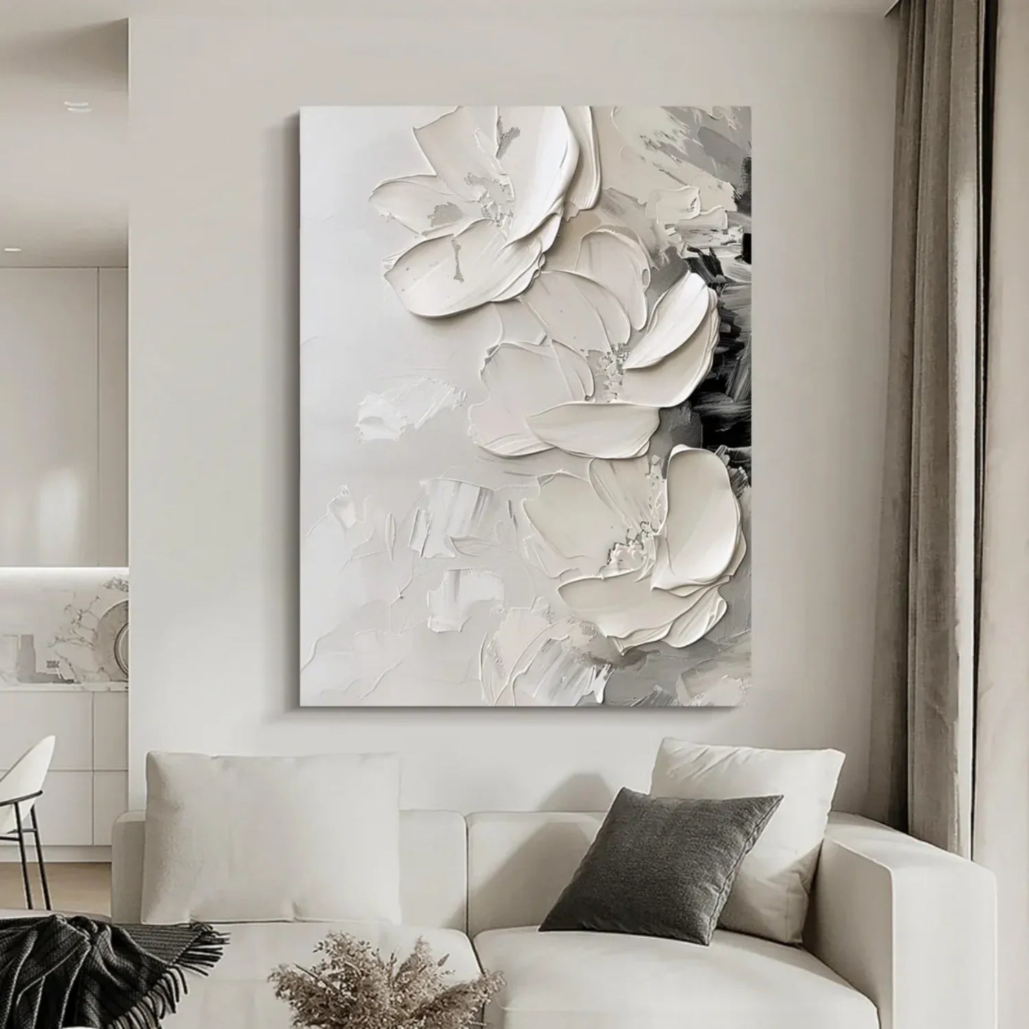 Flower & Tree Abstract Textured Wall Art #FT097