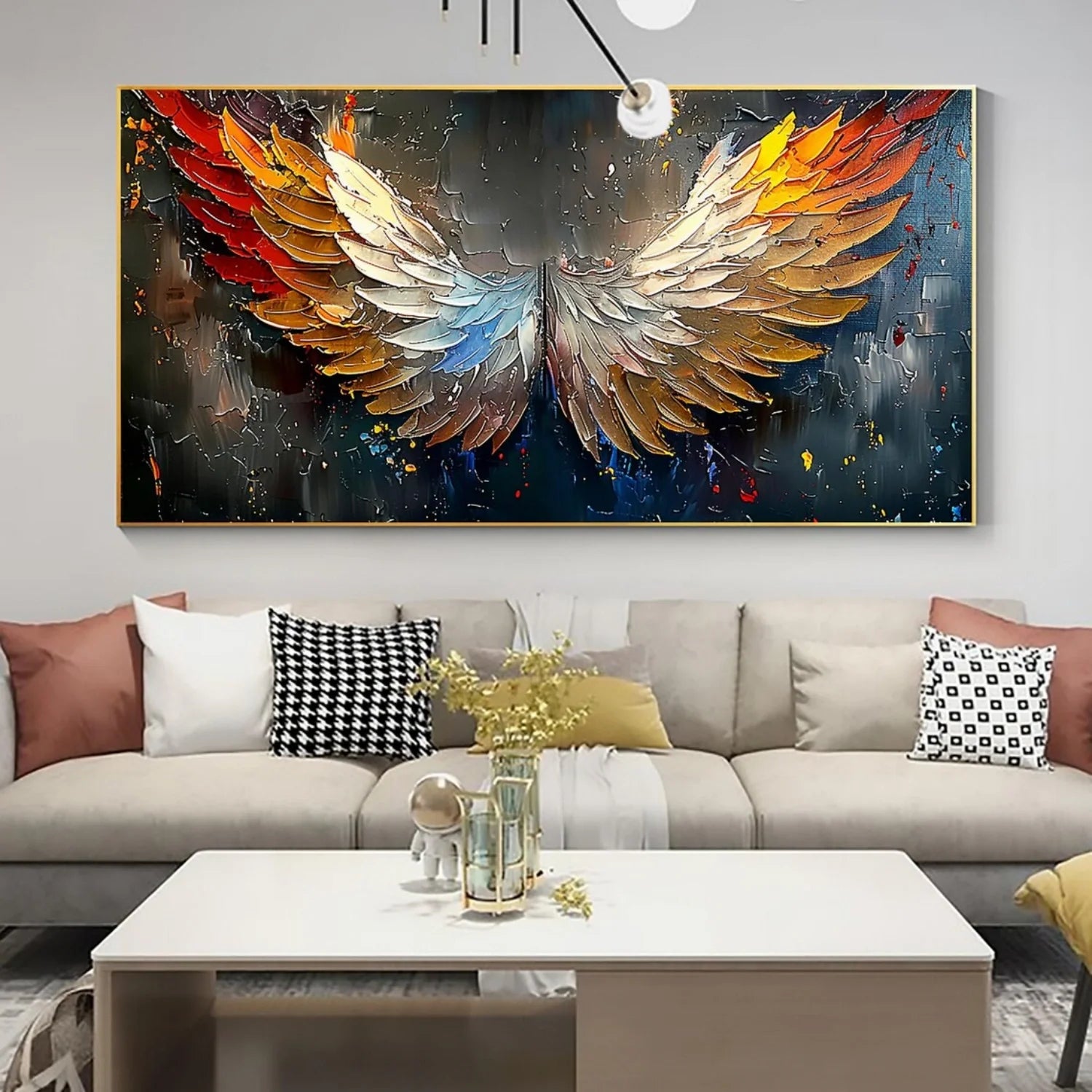 Abstract Angel Wing Textured Painting #AB053