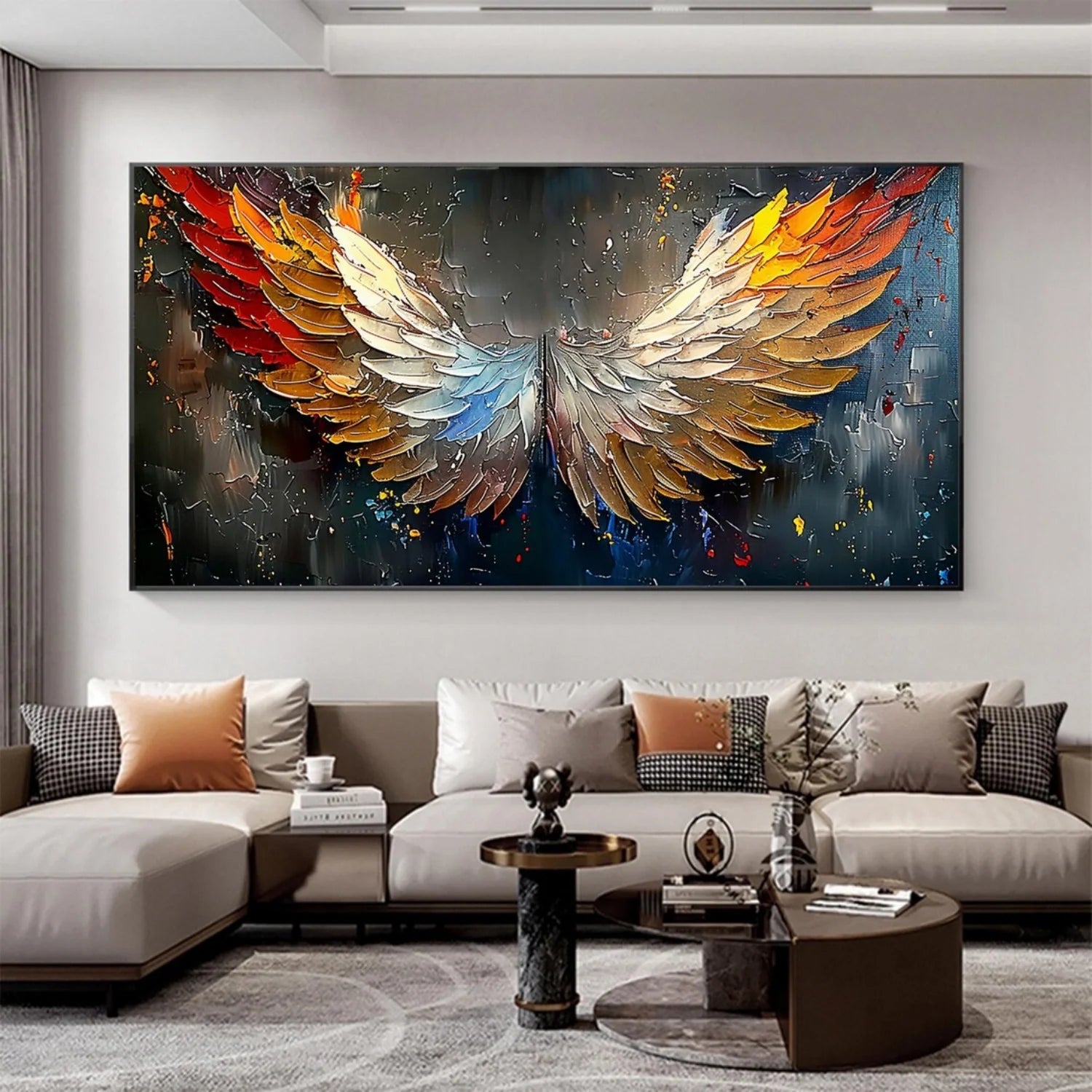 Abstract Angel Wing Textured Painting #AB053