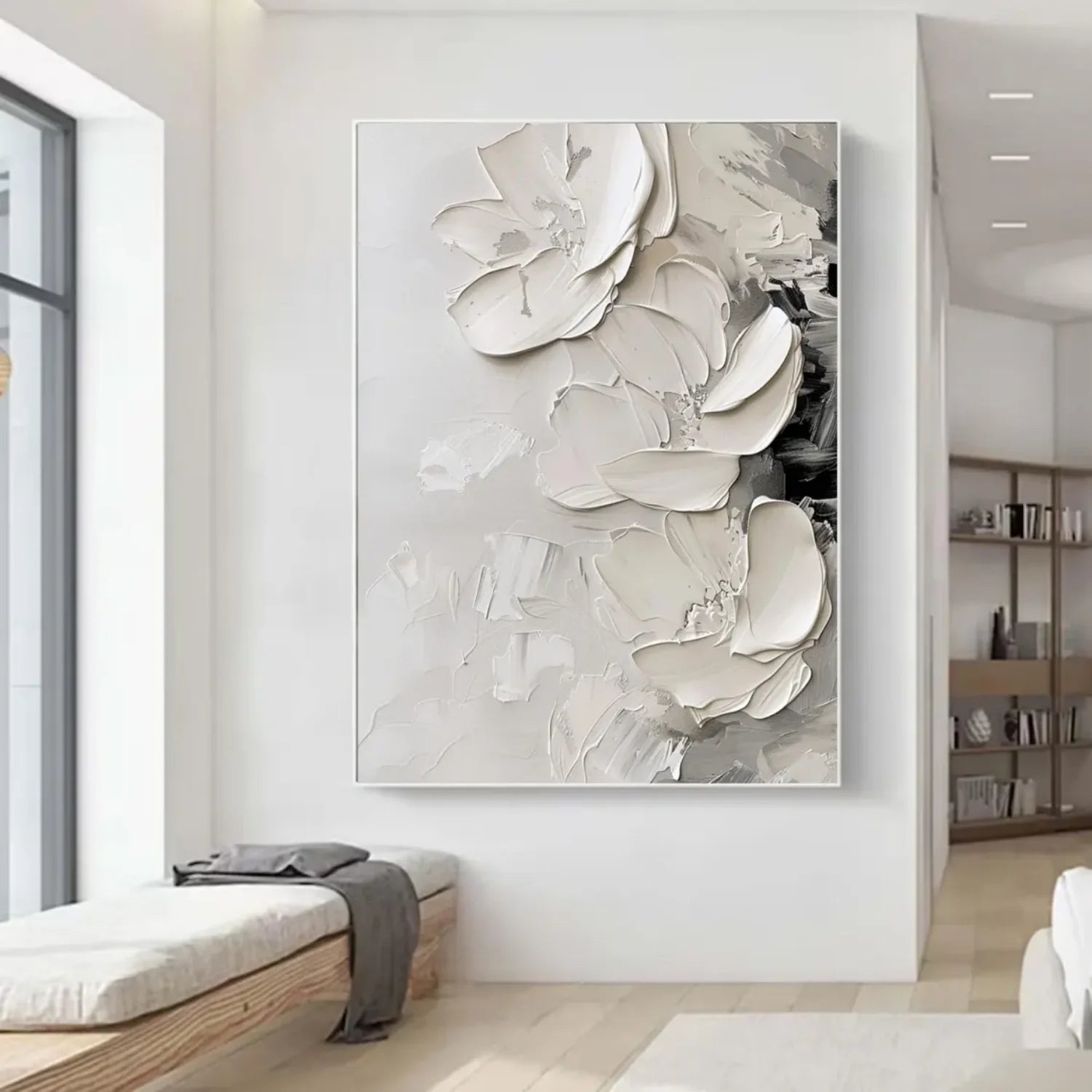 Flower & Tree Abstract Textured Wall Art #FT097