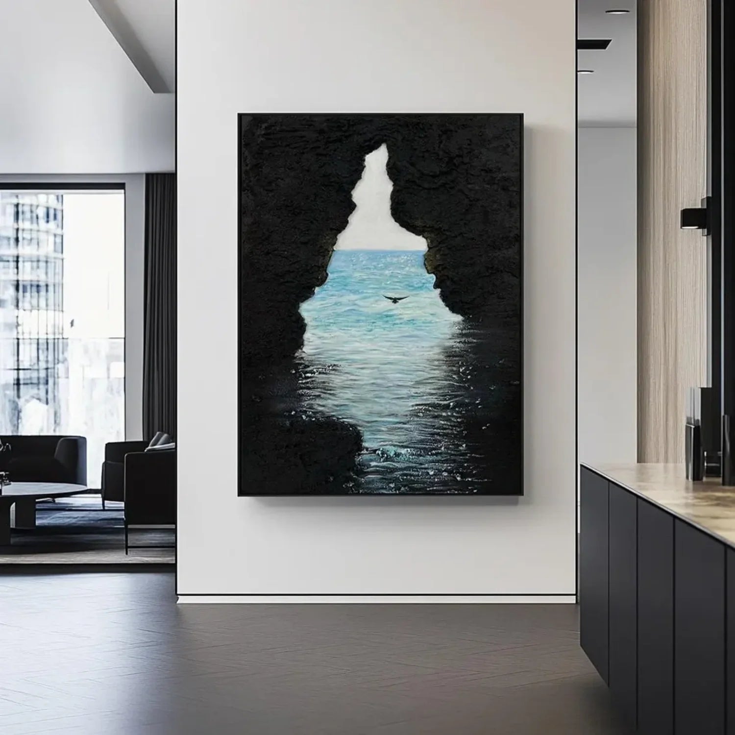 Sea & Sky Abstract Textured Wall Art #SK123
