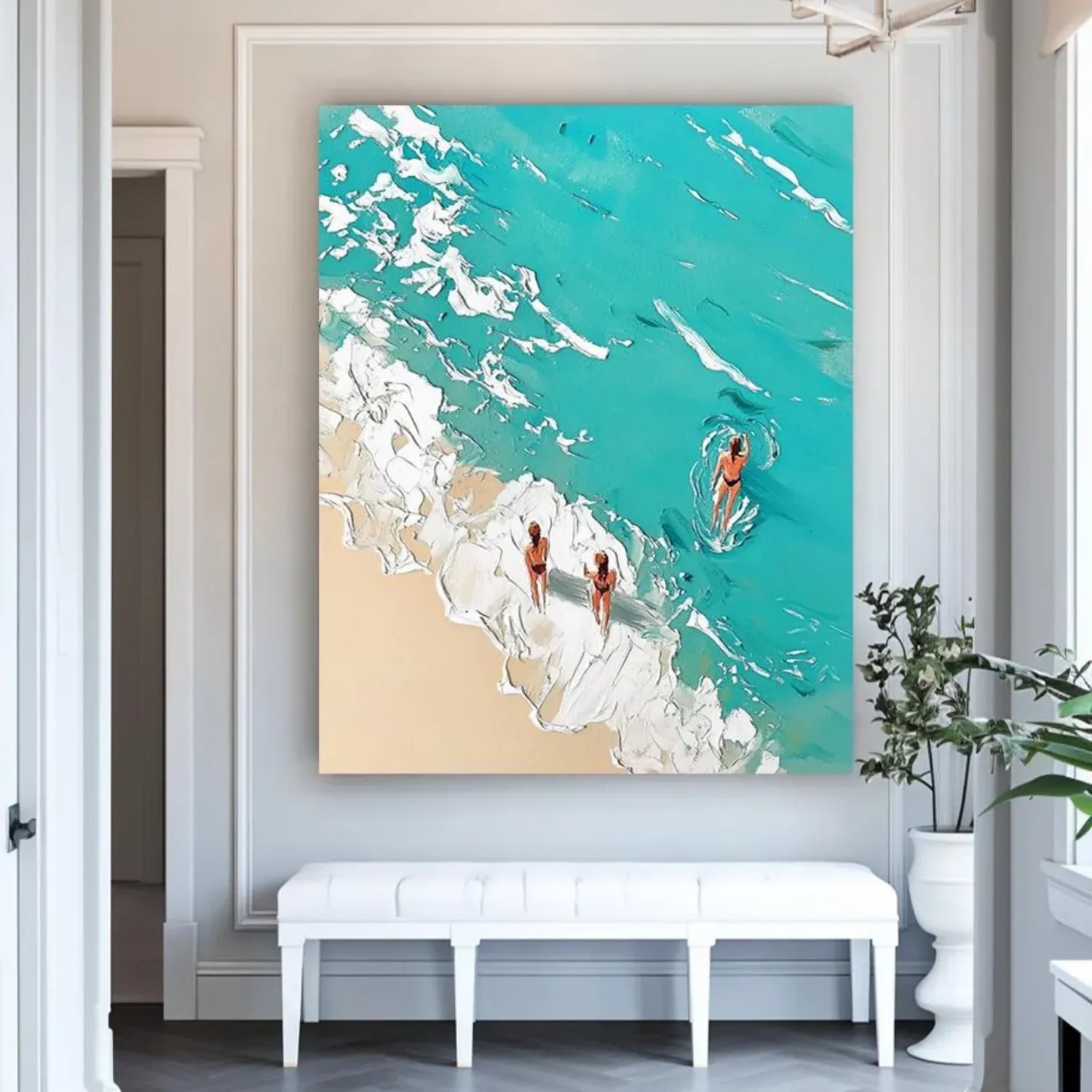 Swimming Sport Textured Wall Art #AS017