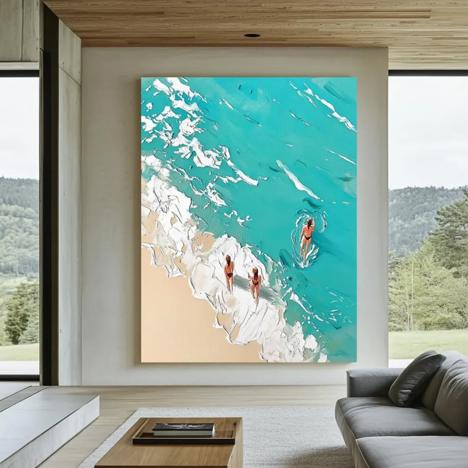 Swimming Sport Textured Wall Art #AS017