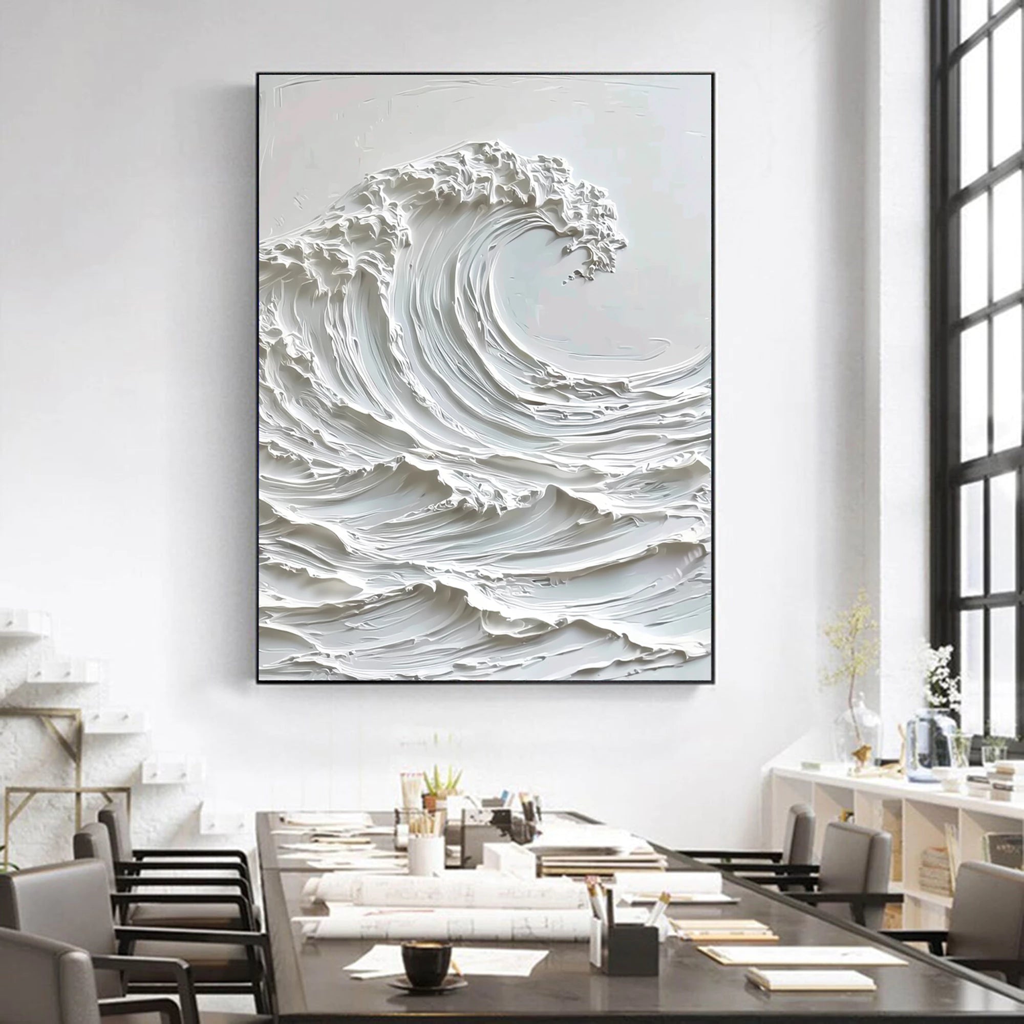 3D Abstract Ocean Wave Wall Art #MD114