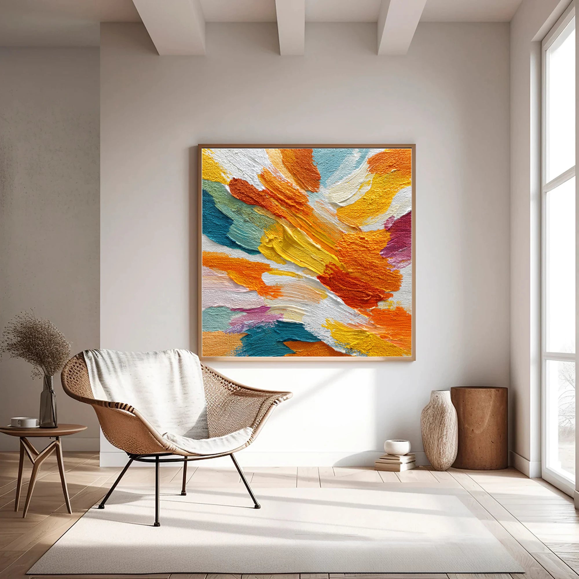 Colorful 3D Textured Abstract Oil Painting #MD225