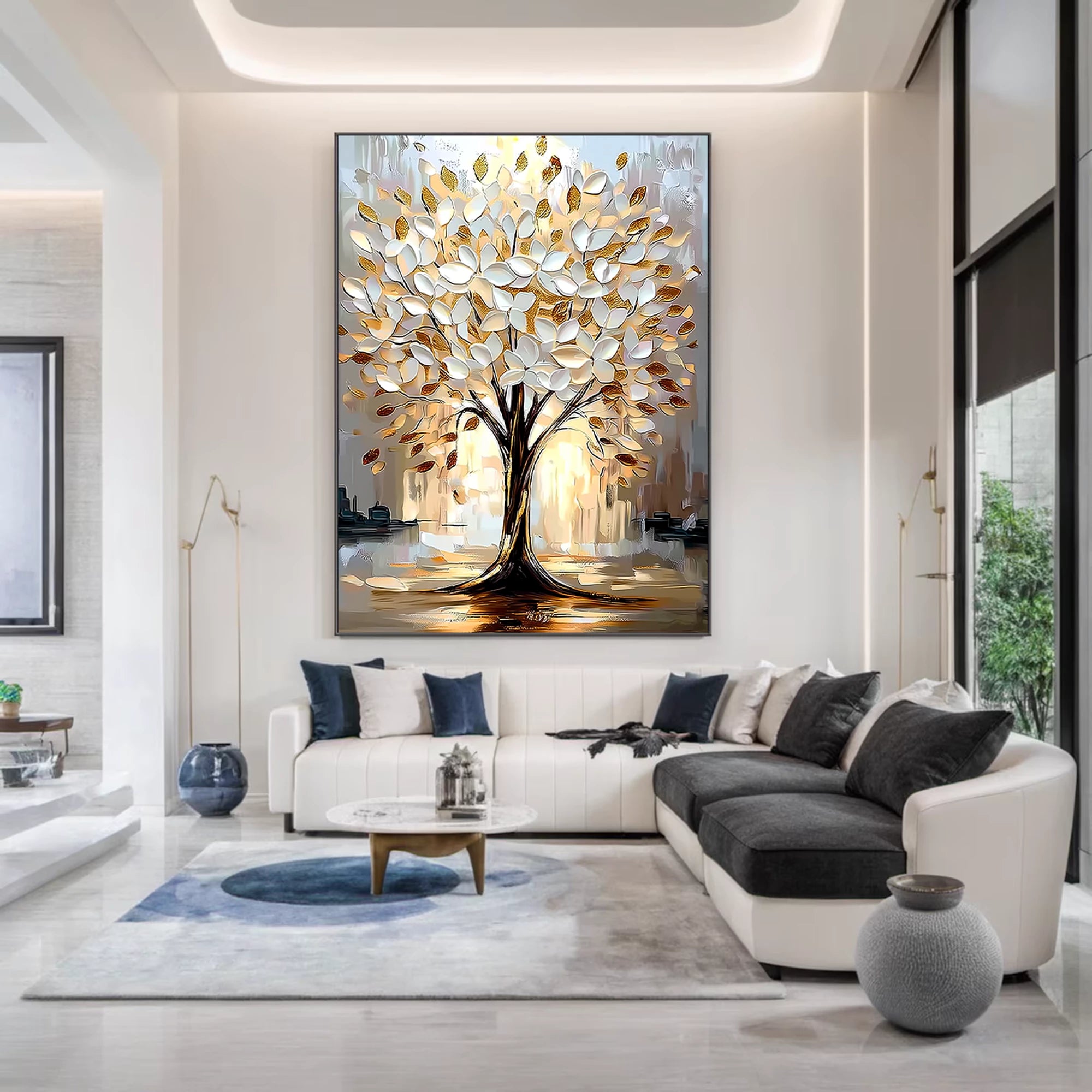 Textured Gold Tree Wall Art #MD112