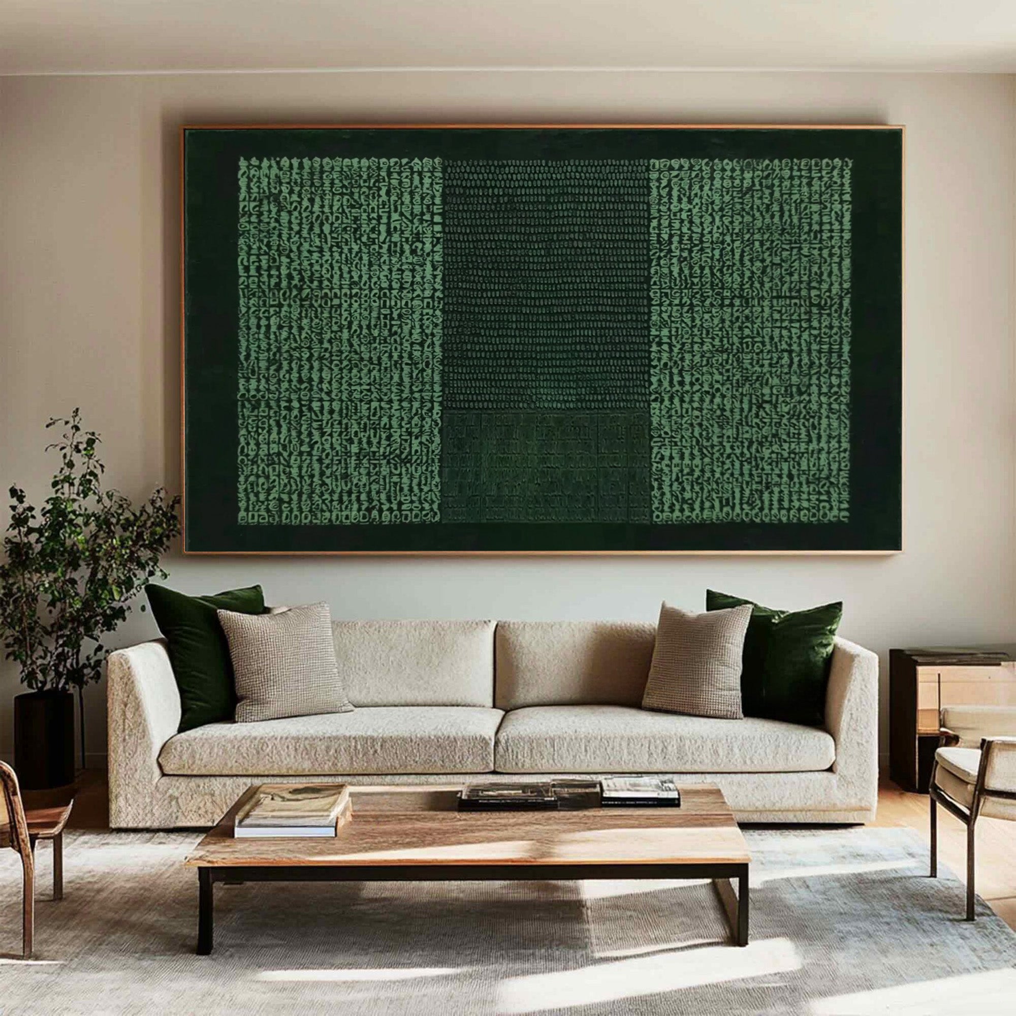 Dark Green Abstract Texture Art_#MD466