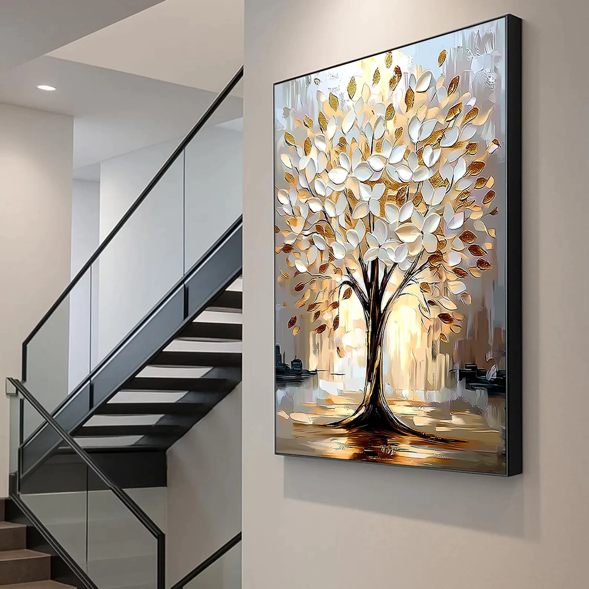 Textured Gold Tree Wall Art #MD112