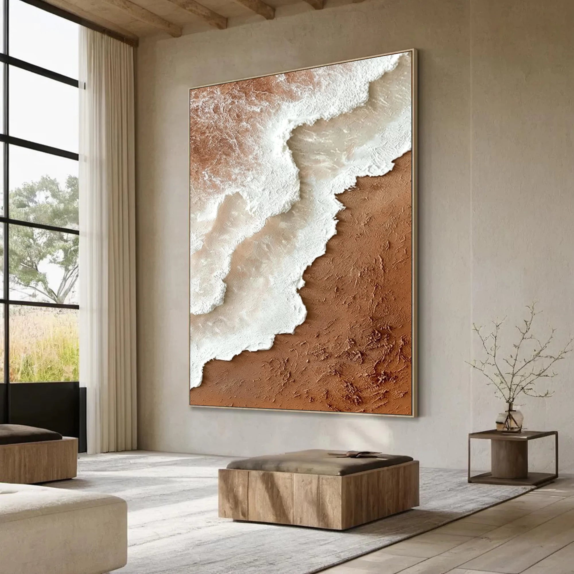 Earth Tone 3D Coastal Abstract Wall Art #MD119