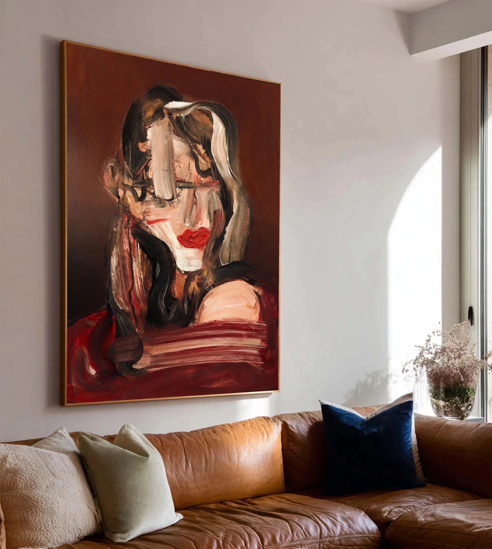 Abstract Woman Portrait Oil Painting #AB320