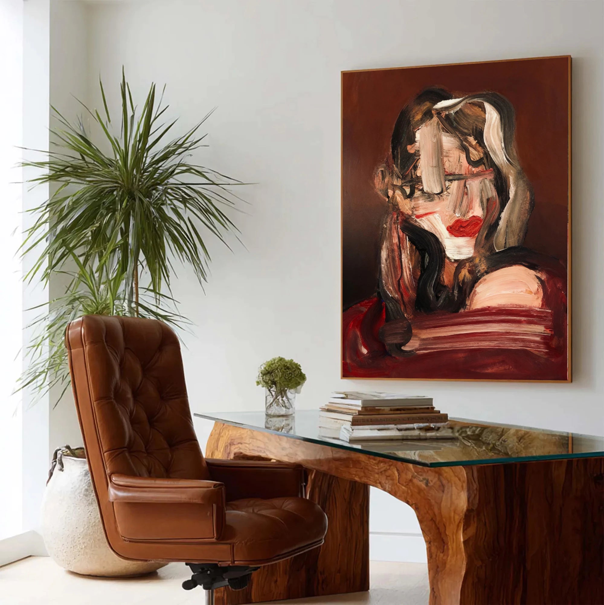 Abstract Woman Portrait Oil Painting #AB320