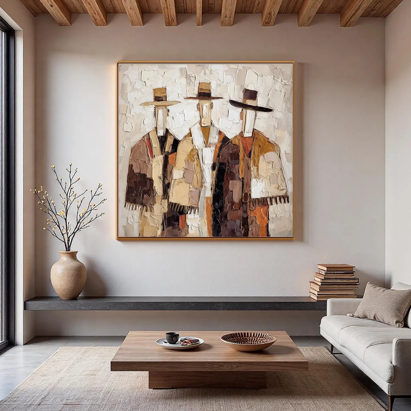 Textured Abstract Figure Art #AB133