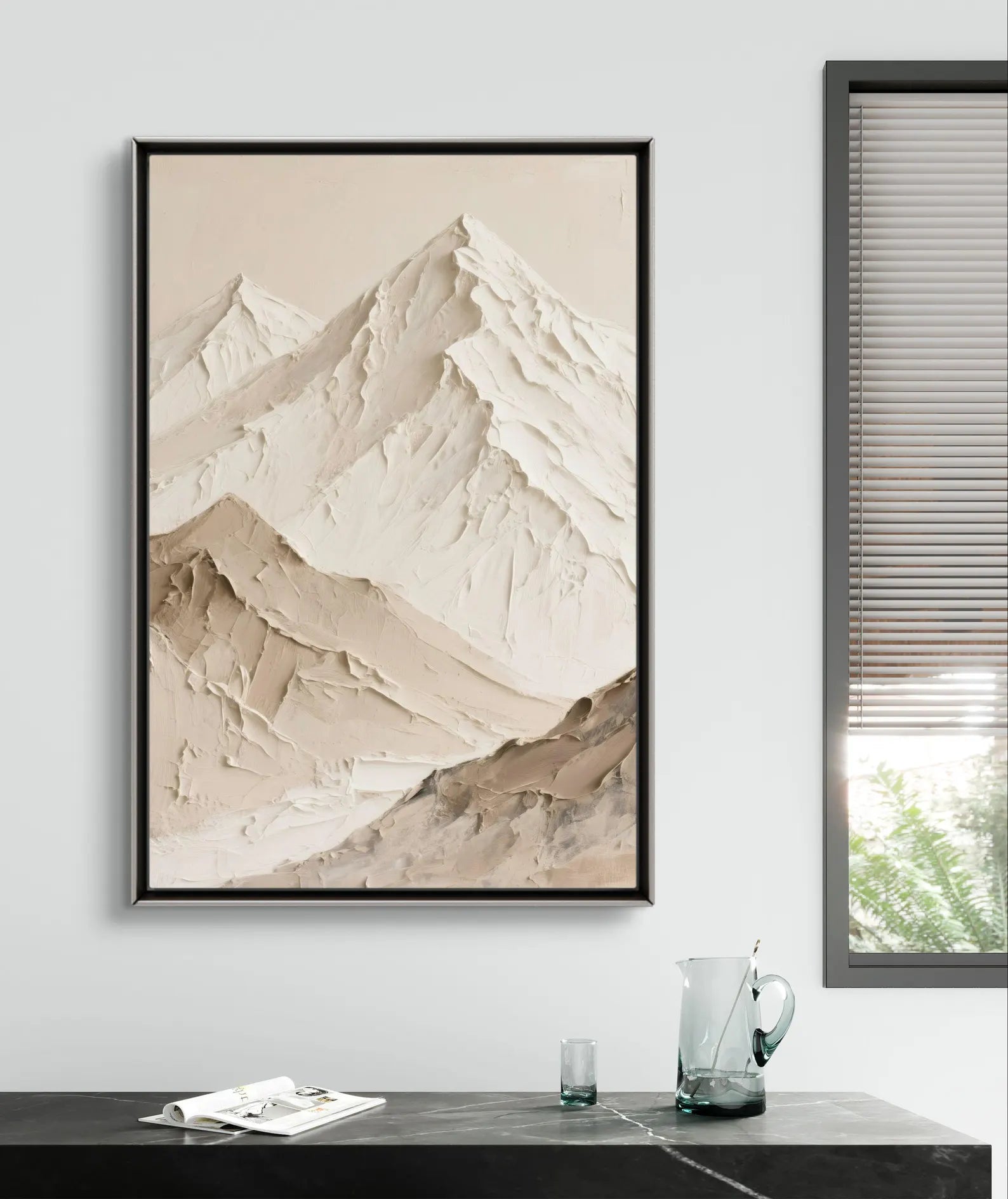 3D Textured Mountain Oil Painting #MD214