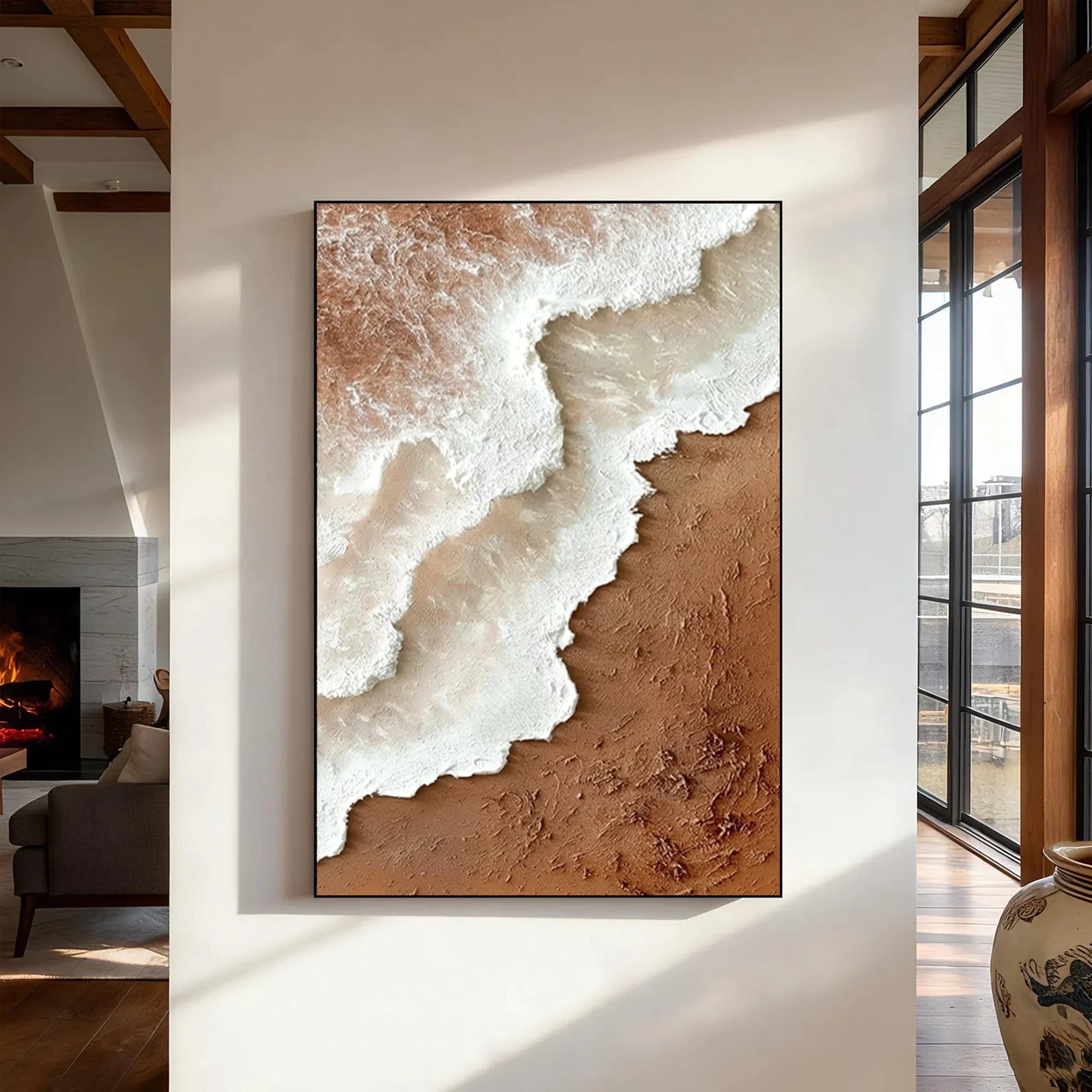 Earth Tone 3D Coastal Abstract Wall Art #MD119