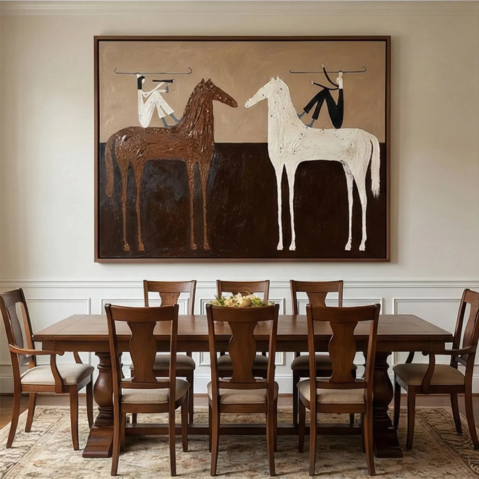 Minimalist Equestrian Duo Art #AB334