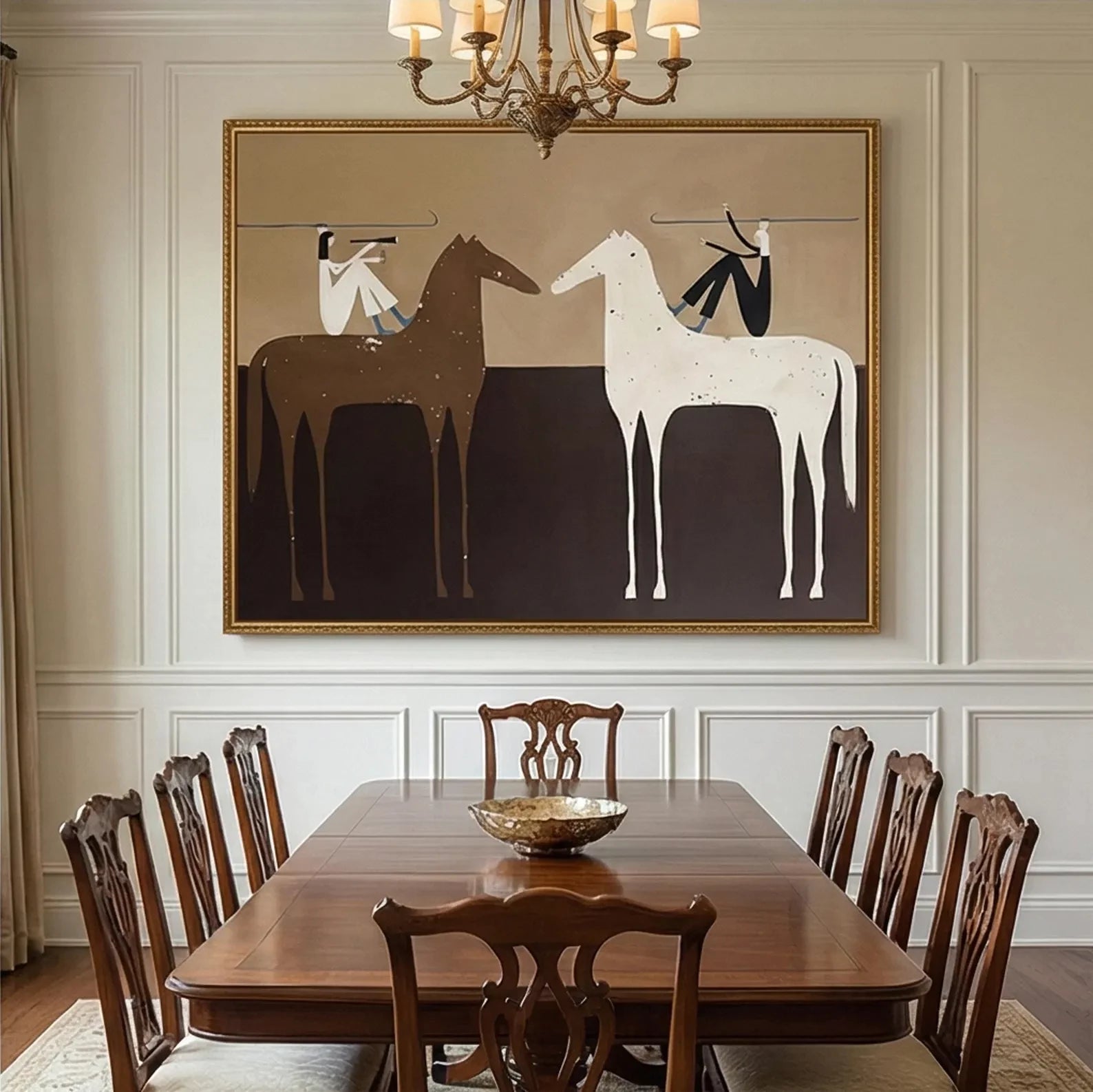 Minimalist Equestrian Duo Art #AB334