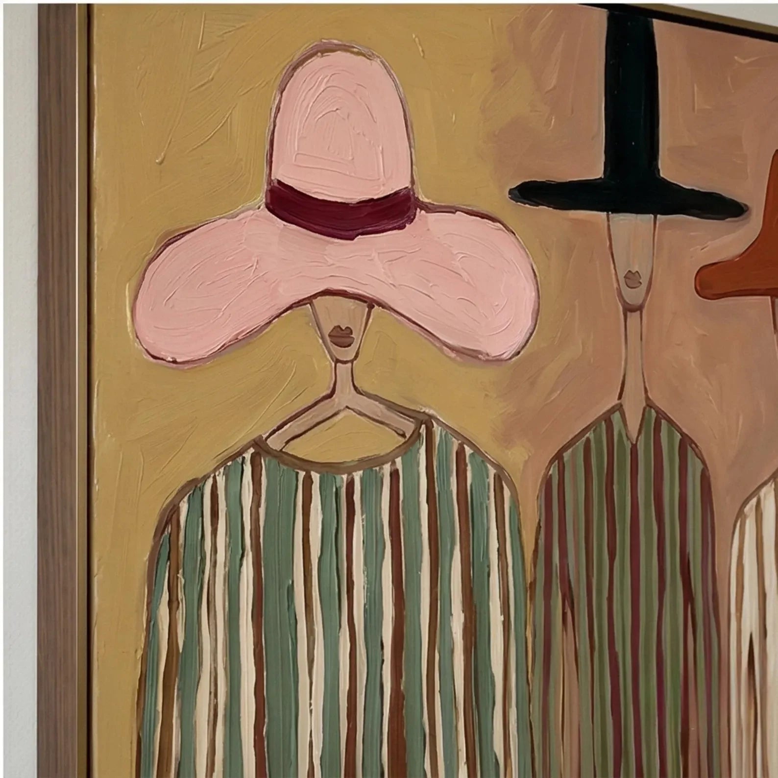Stylized People with Colorful Hats Painting #AB332