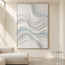 White Hand-Painted 3D Textured Oil Painting, Flowing Waves Wall Art #W2VPSFII
