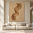 Sand Hand-Painted 3D Textured Oil Painting, Ribbon Curves Wall Art #Q5XTO3SD