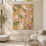 Olive and Blush Hand-Painted Oil Painting, Sweeping Botanical Branches #8PND22D9