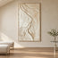 Ivory Hand-Painted 3D Textured Oil Painting, Winding Channel Wall Art #FFC33IEH