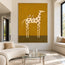 Mustard Yellow Hand-Painted Oil Painting, Spotted Horse with Two Birds #8COVKX2O