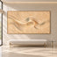 Sand Cream Hand-Painted 3D Textured Oil Painting, Ribbon Wave Wall Art #UOHF8DXB