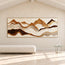 Cream & Brown Hand-Painted 3D Textured Oil Painting, Panoramic Mountain Landscape Wall Art #L7N7S073