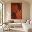 Terracotta Hand-Painted 3D Textured Oil Painting, Curving Ridge Abstract #2GFLXWQT
