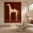 Rust Brown Hand-Painted Oil Painting, Spotted Horse with Flower Vase #N7RLL432
