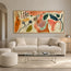 Cream and Terracotta Hand-Painted Oil Painting, Botanical Abstract #R8TB20YJ