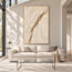 Cream Hand-Painted 3D Textured Oil Painting, Diagonal Relief Wall Art #WBT7SPNO