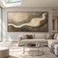 Earth-Tone Hand-Painted 3D Textured Oil Painting, Sweeping Contours #836LKFE2