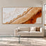 Ivory Sand Hand-Painted 3D Textured Oil Painting, Diagonal Strata Wall Art #VI3X6SLT
