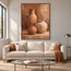 Terracotta Hand-Painted Oil Painting, Three Vessels on a Warm Ledge #ON3VRP1O