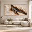 Cream Hand-Painted 3D Textured Oil Painting, Dark Mineral Vein Wall Art #4AKNUHGG