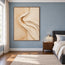 Beige & Cream Hand-Painted 3D Textured Oil Painting, Flowing S-Curve Abstract Wall Art #DD2BSLPJ