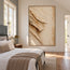 Cream Hand-Painted 3D Textured Oil Painting, Sweeping Organic Layers #0O23IRH8