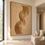 Sand Hand-Painted 3D Textured Oil Painting, Ribbon Curves Wall Art #Q5XTO3SD