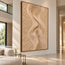 Sand Hand-Painted 3D Textured Oil Painting, Interwoven Waves Wall Art #T4IZOQDJ