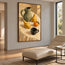 Yellow Hand-Painted Oil Painting, Pears and a Green Pitcher in Sunlight #D50B9HBJ