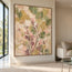 Sage and Blush Hand-Painted Oil Painting, Rising Floral Sprigs #FRM3RQIN