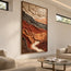 Rust and Sand Hand-Painted 3D Textured Oil Painting, Layered Earth Abstract #WOZTWBJA