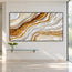 White Gold Hand-Painted 3D Textured Oil Painting, Flowing Veins Wall Art #1VPH1ZGA
