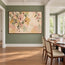 Cream and Blush Hand-Painted Oil Painting, Cascading Flowers and Leaves #VXD35PIW